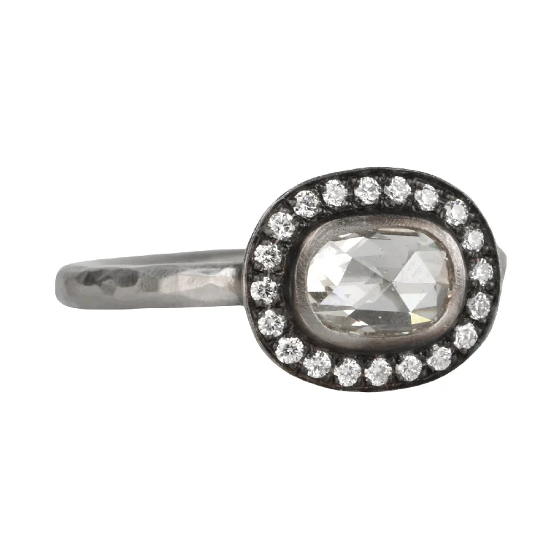 Limited-Time Offer On Elegant Jewelry Pieces 18K White Gold Oval Diamond Ring with Pave Diamond Halo Limited-Time Offer On Elegant Jewelry Pieces 18K White Gold Oval Diamond Ring with Pave Diamond Halo
