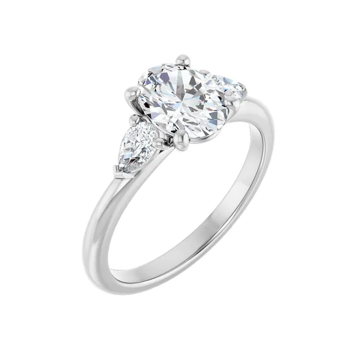 Versatile Layering Jewelry For Effortless Chic BUTTERCUP 14K White Gold Oval Lab Grown Diamond Engagement Ring Versatile Layering Jewelry For Effortless Chic BUTTERCUP 14K White Gold Oval Lab Grown Diamond Engagement Ring