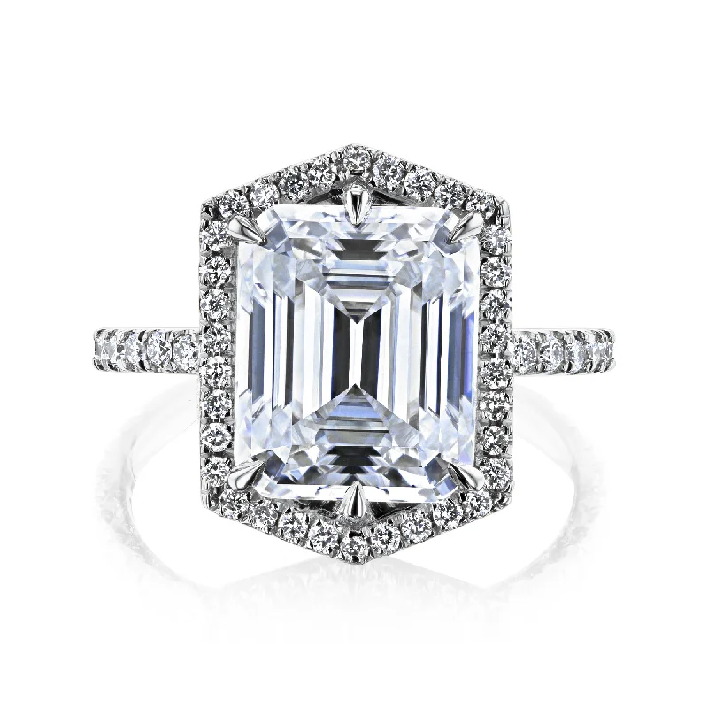 Elegant Necklaces And Bracelets At Limited-Time Offers Edda - XXL - Hexagon Halo Emerald Moissanite Elegant Necklaces And Bracelets At Limited-Time Offers Edda - XXL - Hexagon Halo Emerald Moissanite