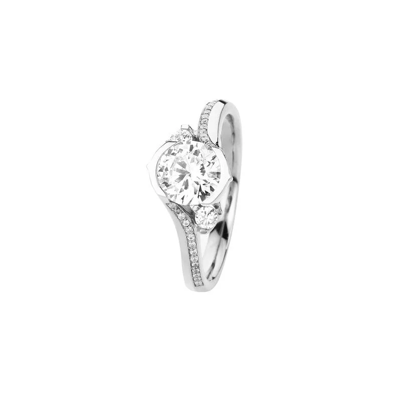 Fashion-Forward Jewelry At Incredible Prices Lily Pave Round Brilliant Diamond Engagement Ring Fashion-Forward Jewelry At Incredible Prices Lily Pave Round Brilliant Diamond Engagement Ring