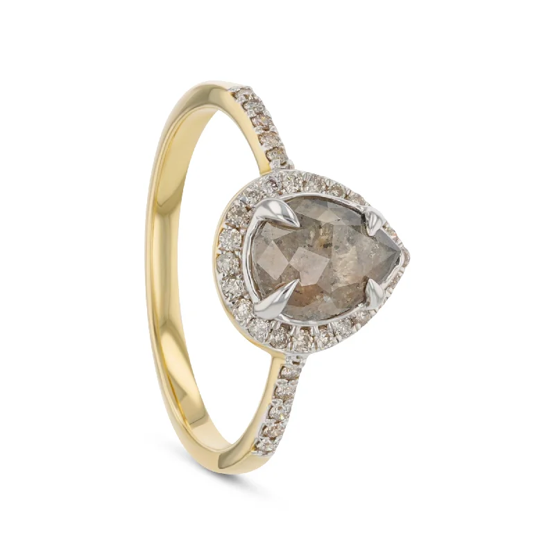 Don't Miss Out On Jaw-Dropping Jewelry Discounts MELA 1.45ct 14K Gold Natural Pear Salt & Pepper Diamond Engagement Ring Don't Miss Out On Jaw-Dropping Jewelry Discounts MELA 1.45ct 14K Gold Natural Pear Salt & Pepper Diamond Engagement Ring