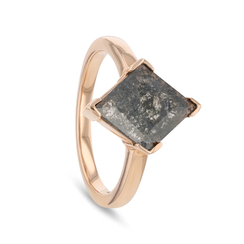 Grab Stylish Jewelry Before The Sale Ends MELANIE 1.22ct 14K Rose Gold Natural Salt & Pepper Diamond Engagement Ring Grab Stylish Jewelry Before The Sale Ends MELANIE 1.22ct 14K Rose Gold Natural Salt & Pepper Diamond Engagement Ring