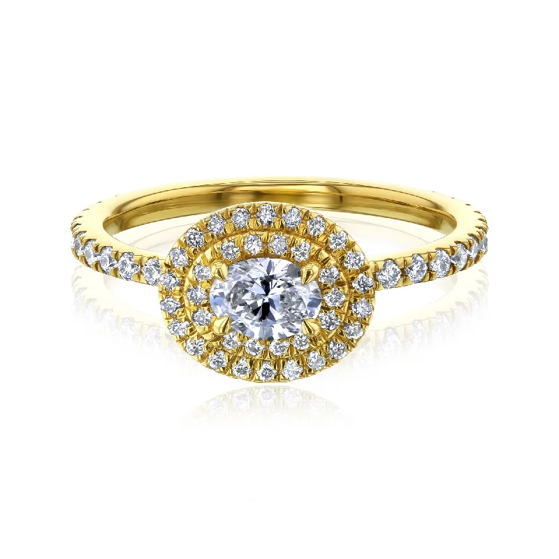 Limited-Time Offer On Elegant Jewelry Pieces Oblong Cluster LG Diamond Ring
