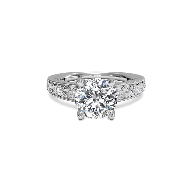 Stunning Jewelry At A Fraction Of The Price Grecian Leaf Round Brilliant Diamond Engagement Ring Stunning Jewelry At A Fraction Of The Price Grecian Leaf Round Brilliant Diamond Engagement Ring