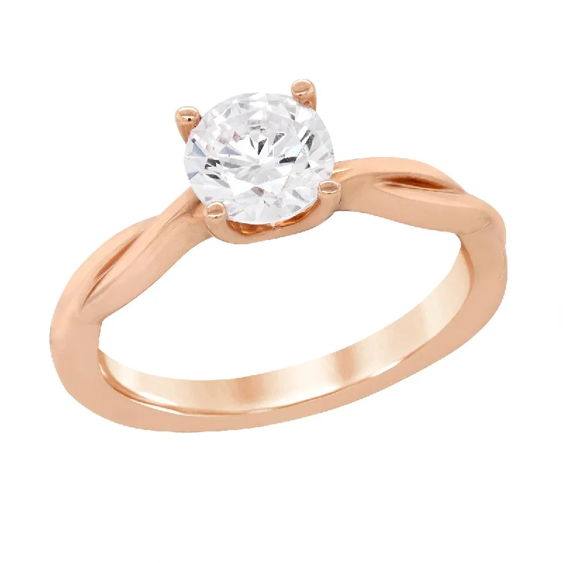 Don't Miss These Dazzling Jewelry Discounts ROSE GOLD SOLITAIRE ENGAGEMENT RING SETTING WITH TWISTED SHANK Don't Miss These Dazzling Jewelry Discounts ROSE GOLD SOLITAIRE ENGAGEMENT RING SETTING WITH TWISTED SHANK