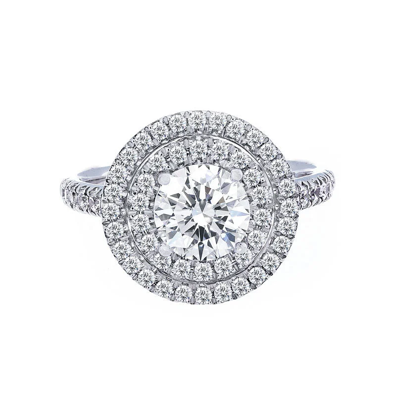 Luxury Jewelry Now At Special Promotional Rates Double Round Halo Diamond Band Engagement Ring Luxury Jewelry Now At Special Promotional Rates Double Round Halo Diamond Band Engagement Ring