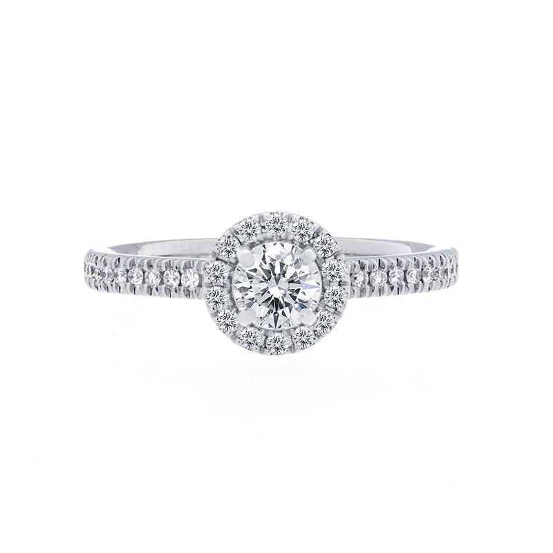 Dazzle With Discounts – Shop Jewelry On Sale Forevermark Center of My Universe Round Halo Engagement Ring, 0.55 total carat Dazzle With Discounts – Shop Jewelry On Sale Forevermark Center of My Universe Round Halo Engagement Ring, 0.55 total carat