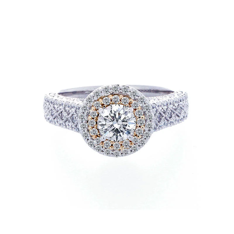 Last Chance To Shop High-End Jewelry At Markdown Prices Vintage Double Halo with Bead Design Diaond Band Engagement Ring Last Chance To Shop High-End Jewelry At Markdown Prices Vintage Double Halo with Bead Design Diaond Band Engagement Ring