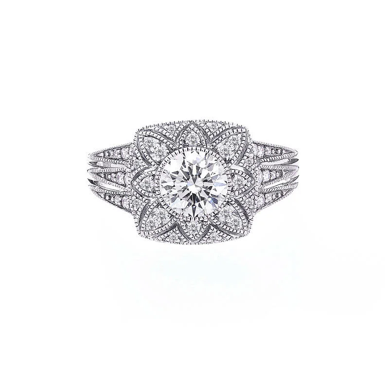Flash Deals On Fine Jewelry – Shop Before It's Gone Vintage Flower Diamond Halo with Milgrain Engagement Ring Flash Deals On Fine Jewelry – Shop Before It's Gone Vintage Flower Diamond Halo with Milgrain Engagement Ring