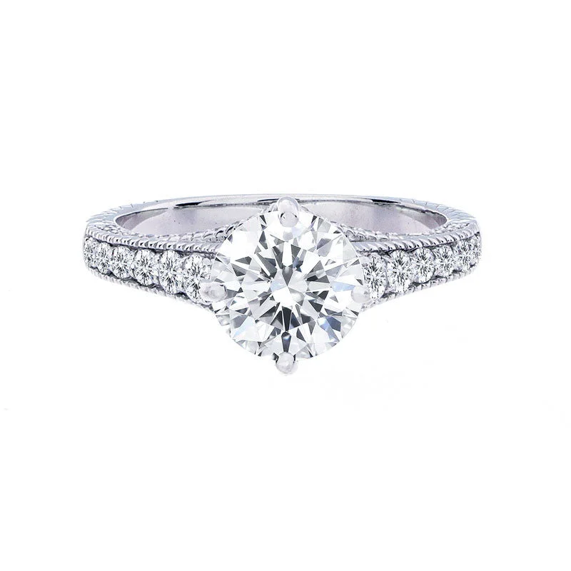 Limited Stock On Premium Jewelry At Low Prices Vintage Compass Set Milgrain Tapered Band Engagement Ring Limited Stock On Premium Jewelry At Low Prices Vintage Compass Set Milgrain Tapered Band Engagement Ring