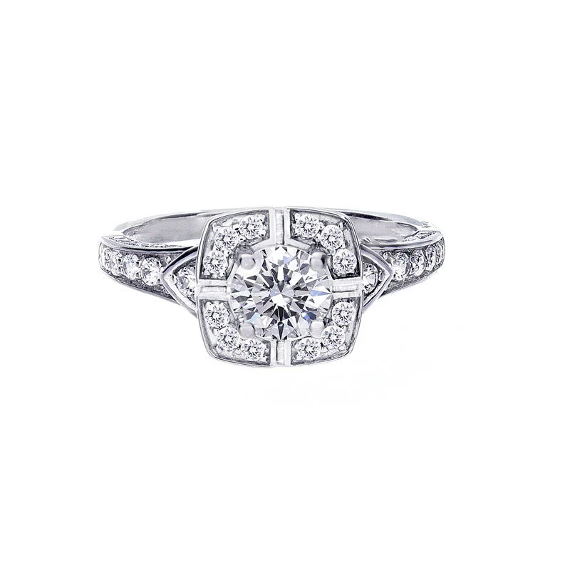 Exclusive Jewelry Sale – Sparkle For Less Vintage Cushion Halo engagement ring