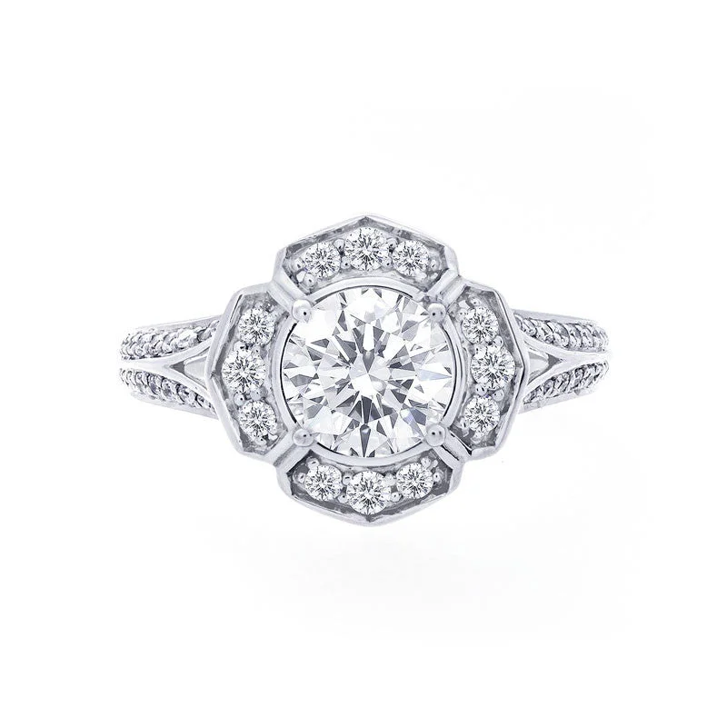 Grab Your Favorite Jewelry At The Lowest Prices Vintage Halo Two-Row Split Band Engagement Ring Grab Your Favorite Jewelry At The Lowest Prices Vintage Halo Two-Row Split Band Engagement Ring