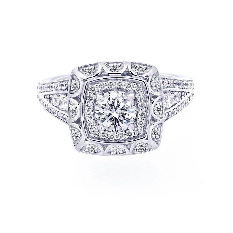 Your Perfect Accessory Now At The Best Price Vintage Two-Row Halo Split Band Engagement Ring Your Perfect Accessory Now At The Best Price Vintage Two-Row Halo Split Band Engagement Ring