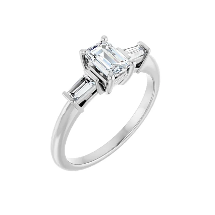 Shop Modern Jewelry Collections With Exclusive Discounts VIVIAN 14K White Gold Emerald Cut Lab Grown Diamond Engagement Ring Shop Modern Jewelry Collections With Exclusive Discounts VIVIAN 14K White Gold Emerald Cut Lab Grown Diamond Engagement Ring
