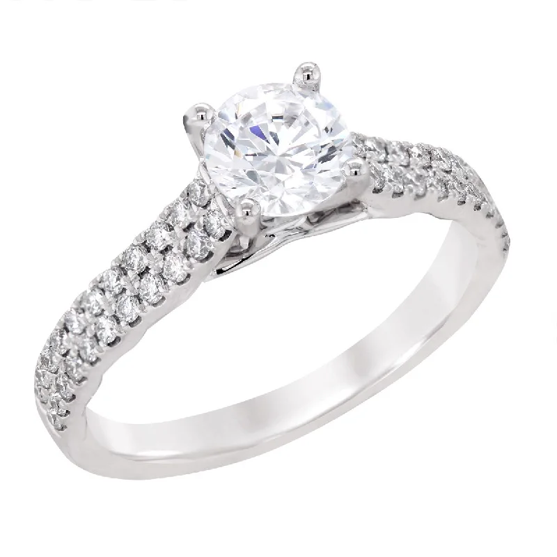 Luxury Jewelry Clearance – Shop Premium Styles Now WHITE GOLD ENGAGEMENT RING SETTING WITH 2 ROWS OF DIAMONDS, .35 CT TW Luxury Jewelry Clearance – Shop Premium Styles Now WHITE GOLD ENGAGEMENT RING SETTING WITH 2 ROWS OF DIAMONDS, .35 CT TW