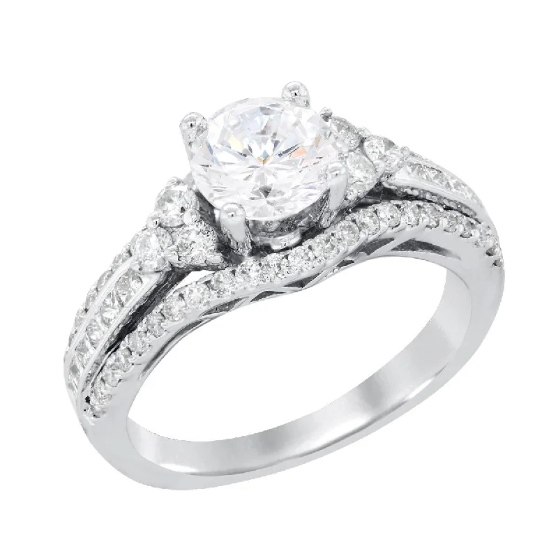 Save On Luxury Jewelry Pieces – Limited-Time Offers WHITE GOLD ENGAGEMENT RING SETTING WITH 64 DIAMONDS, .74 CT TW Save On Luxury Jewelry Pieces – Limited-Time Offers WHITE GOLD ENGAGEMENT RING SETTING WITH 64 DIAMONDS, .74 CT TW