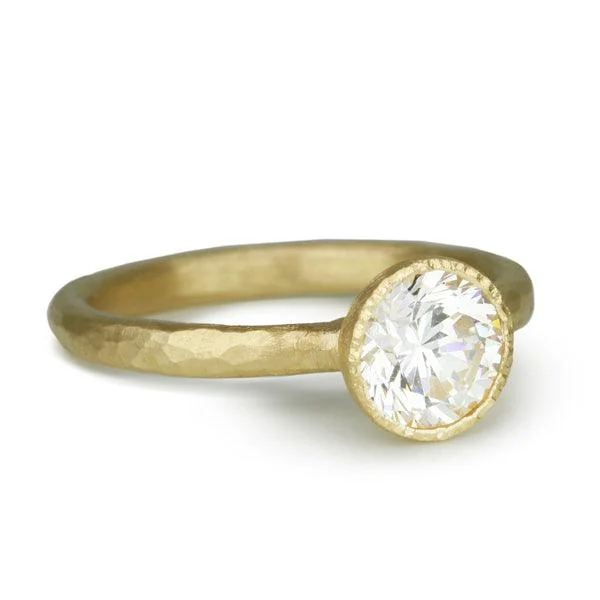 Shop Elegant Jewelry At Unbeatable Prices Gold Mount with Tapered Bezel-Set Center Stone Shop Elegant Jewelry At Unbeatable Prices Gold Mount with Tapered Bezel-Set Center Stone