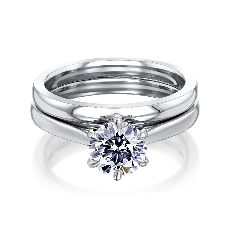 Exclusive Online Jewelry Sale – Don't Wait 1ct Lab Grown Diamond 6-Prong Solitaire Bridal Set (Certified) Exclusive Online Jewelry Sale – Don't Wait 1ct Lab Grown Diamond 6-Prong Solitaire Bridal Set (Certified)