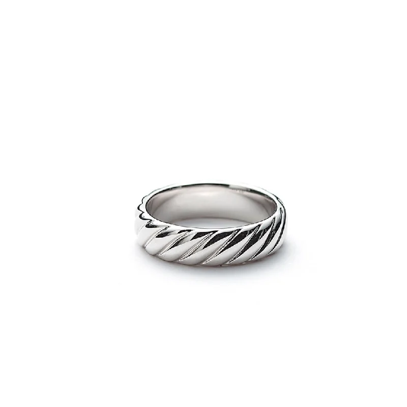 Best Jewelry Sale Prices – Limited-Time Offer Hope Cable Band Silver Ring