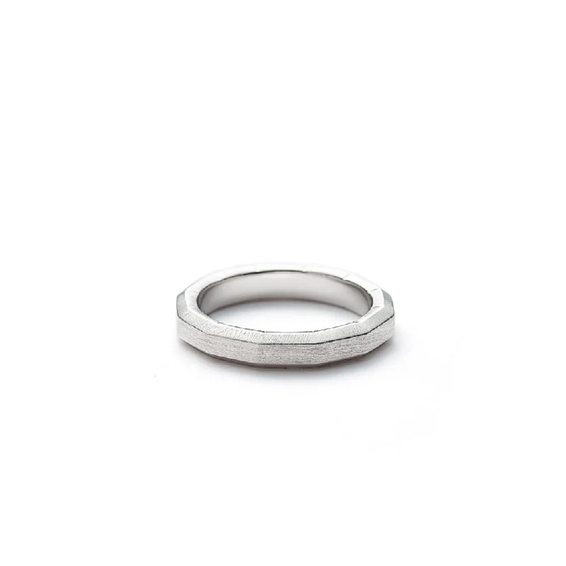 Jewelry Clearance – Final Chance To Save Big Hope Facet Band 4mm Brushed Silver Ring Jewelry Clearance – Final Chance To Save Big Hope Facet Band 4mm Brushed Silver Ring