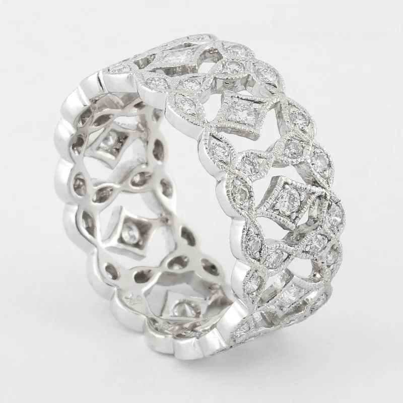 Sparkle On A Budget – Fine Jewelry For Less Beverly K Simply Divine 18k White Gold Boxed Diamond Wide Eternity Band 1.02ctw Sparkle On A Budget – Fine Jewelry For Less Beverly K Simply Divine 18k White Gold Boxed Diamond Wide Eternity Band 1.02ctw