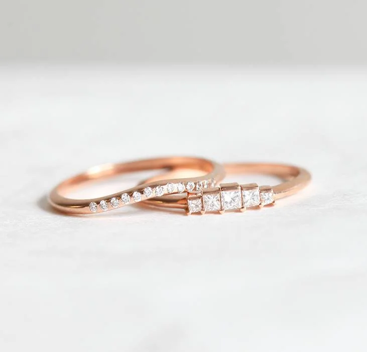 Your Perfect Accessory Now At The Best Price Art Deco Diamond Ring & Matching Curved Band Your Perfect Accessory Now At The Best Price Art Deco Diamond Ring & Matching Curved Band
