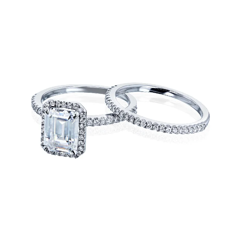 Don't Miss Out On Jaw-Dropping Jewelry Discounts Emma Emerald Halo Petite Bridal Set - Lab Diamonds Don't Miss Out On Jaw-Dropping Jewelry Discounts Emma Emerald Halo Petite Bridal Set - Lab Diamonds