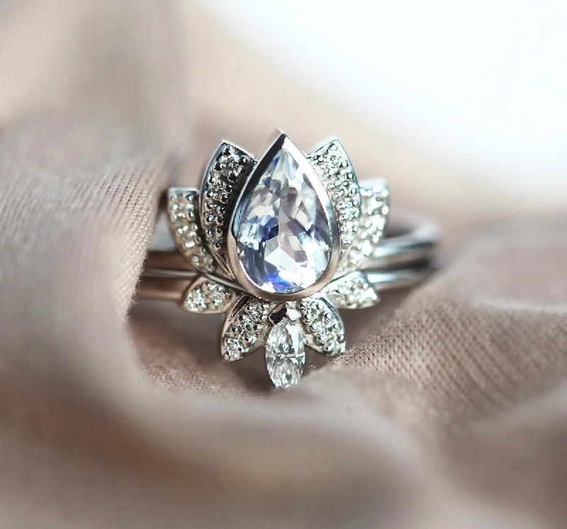 The Perfect Accessory For Less – Jewelry Sale Live Lakshmi Pear Moonstone Diamond Ring Set The Perfect Accessory For Less – Jewelry Sale Live Lakshmi Pear Moonstone Diamond Ring Set