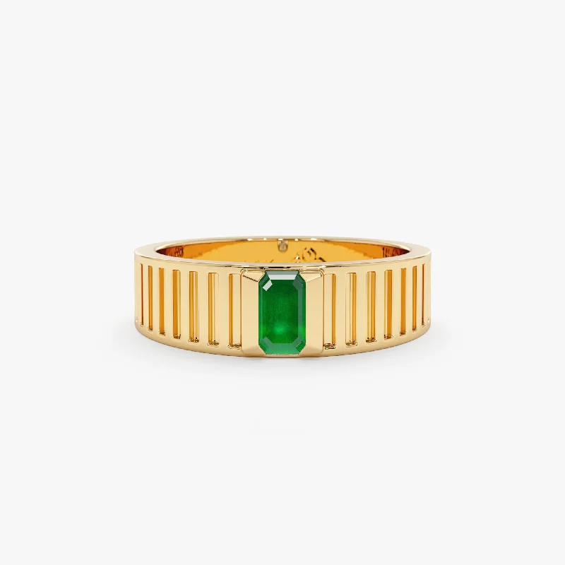 Exclusive Jewelry Markdowns – Limited-Time Offer Natural Emerald Gatsby Ring, Gatsby