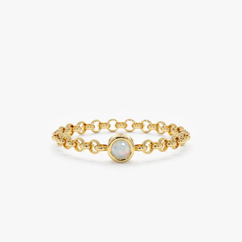 Luxury Jewelry Without The Luxury Price Tag Opal Chain Ring, Adriana