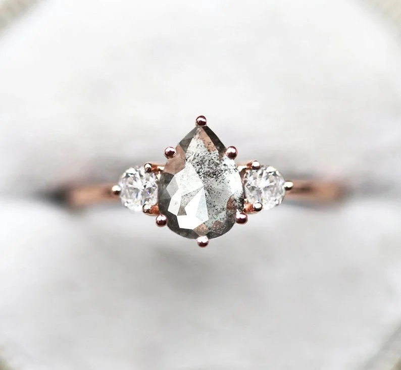 Best Jewelry Sale – Shop Exclusive Designs Now Misella Pear Salt Pepper Diamond Engagement Ring, Three Diamond Ring, Galaxy Diamond Ring, Unique Wedding Set Best Jewelry Sale – Shop Exclusive Designs Now Misella Pear Salt Pepper Diamond Engagement Ring, Three Diamond Ring, Galaxy Diamond Ring, Unique Wedding Set