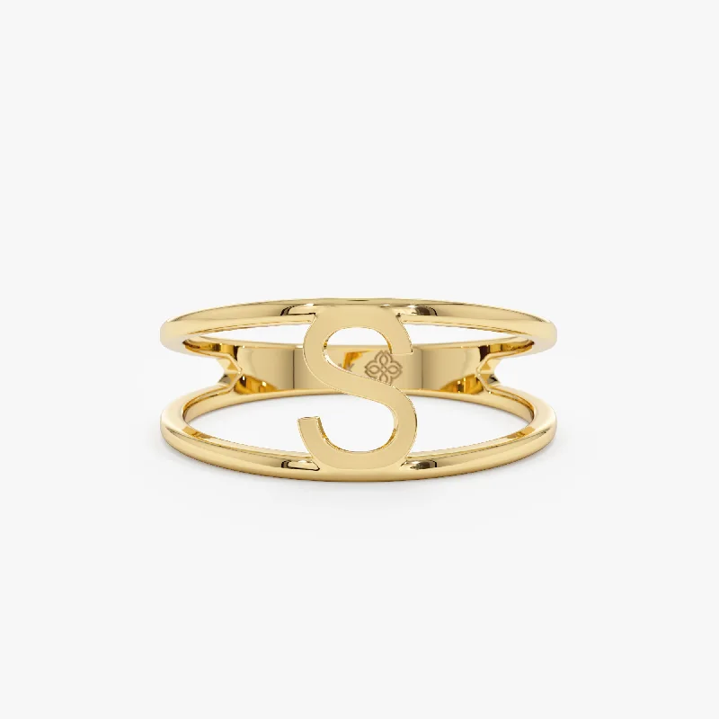 Adjustable Charm Bracelets For A Perfect Fit Solid Gold Initial Ring, Elisse