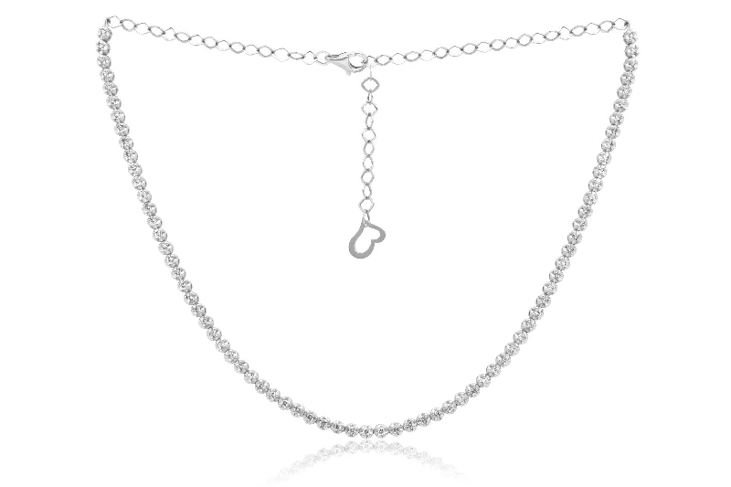 Shop Fine Jewelry With Exclusive Savings 14 kt white gold, 14"  diamond choker necklace featuring 2.00 cts tw round diamonds