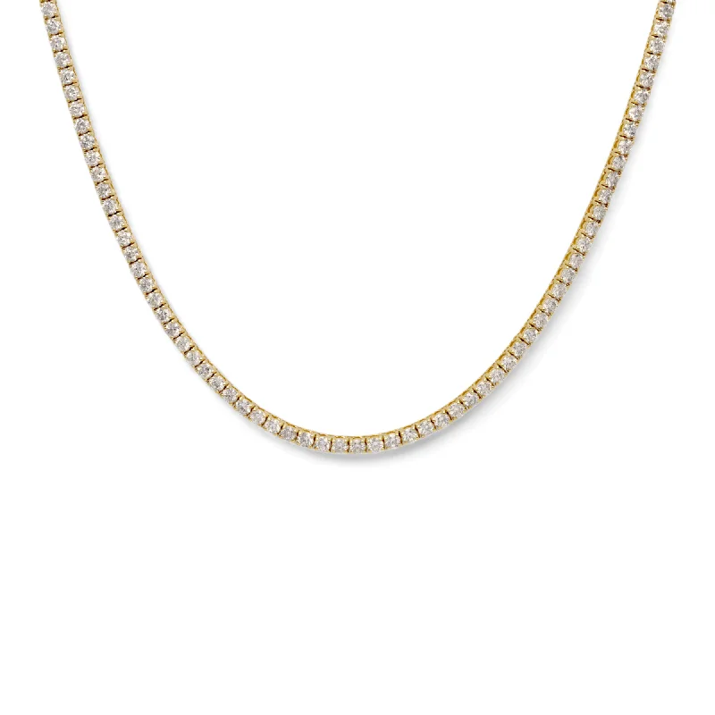 Dazzle With Discounts – Shop Jewelry On Sale 14 kt yellow gold, 16" diamond tennis necklace featuring 11.75 cts tw diamonds Dazzle With Discounts – Shop Jewelry On Sale 14 kt yellow gold, 16" diamond tennis necklace featuring 11.75 cts tw diamonds