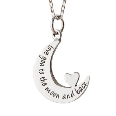 Affordable Luxury Jewelry For Every Occasion Love You to the Moon & Back Pewter Necklace