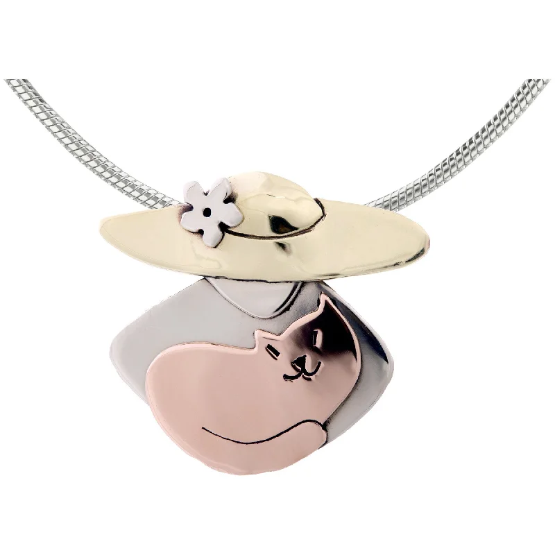 Personalized Jewelry Sale – Unique Gifts At Low Prices Cat Lover Mixed Metals Necklace
