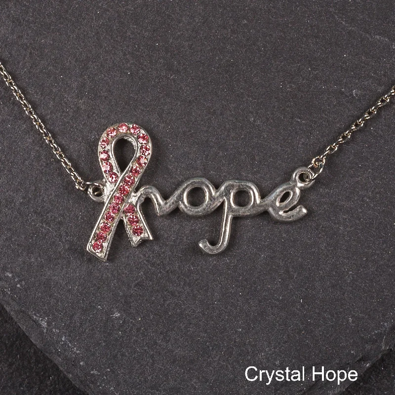 Stunning Jewelry At Even More Stunning Prices Crystal Hope Pewter Necklace!