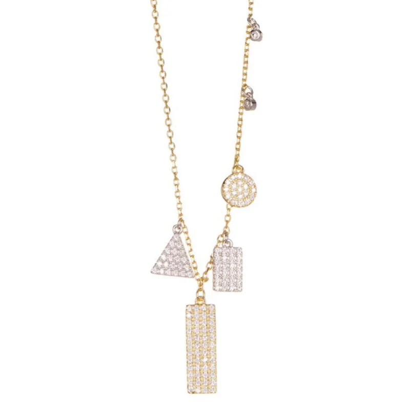 Personalized Engraved Jewelry For Meaningful Gifts Adornia Silver Multi Shape Crystal Necklace
