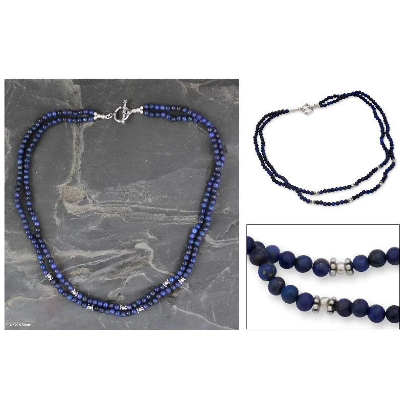 Get Ready To Sparkle – Special Jewelry Discounts Agra Azure Lapis Lazuli Necklace