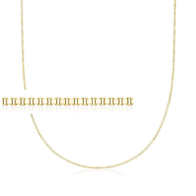 Affordable Elegance – Special Jewelry Sale Now Live Canaria 1.3mm 10kt Yellow Gold Box-Chain Necklace