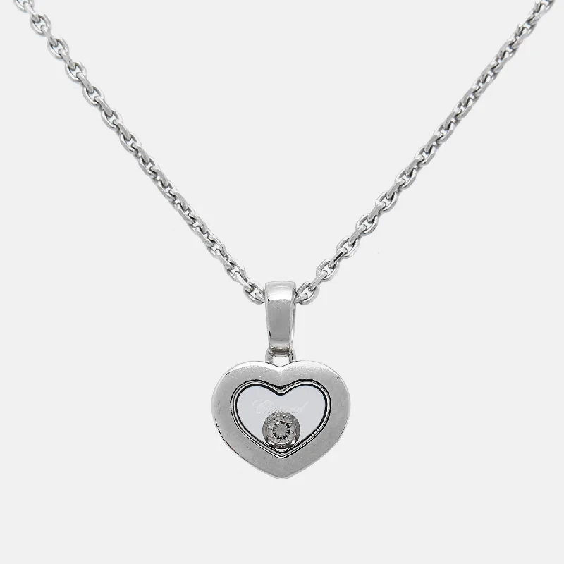 Handcrafted Jewelry Sale – Unique Designs At Low Prices Chopard Happy Diamonds Icons 18K White Gold Pendant Necklace