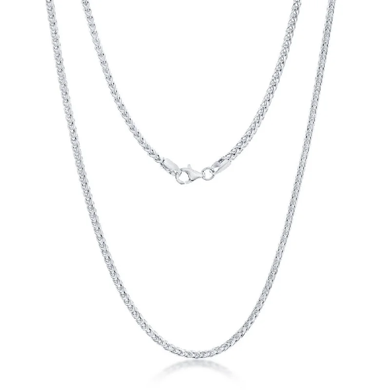Jewelry Flash Sale – Stylish Designs At Unbeatable Rates Diamond cut Franco Chain 2.5mm Sterling Silver 30" Necklace