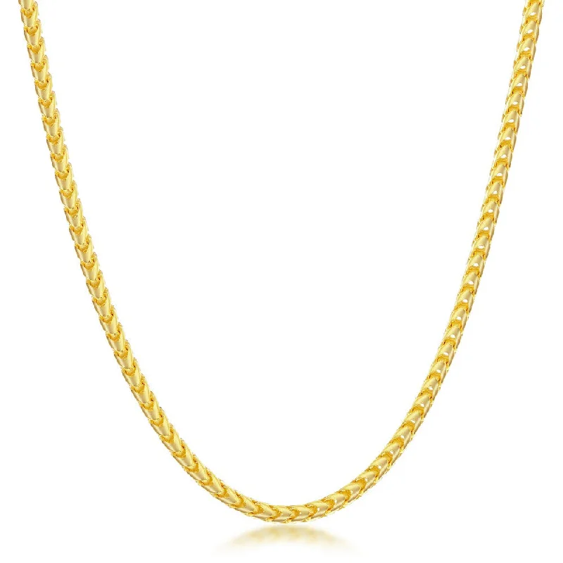 Last Chance To Shop High-End Jewelry At Markdown Prices Diamond cut Franco Chain 2.5mm Sterling Silver or Gold Plated Over Sterling Silver 24" Necklace
