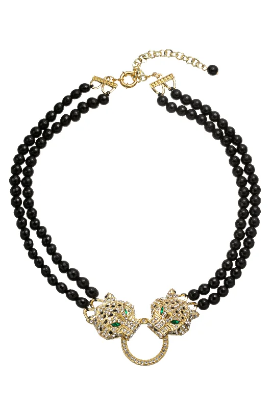 Don't Miss These Dazzling Jewelry Discounts Double Leopard Agate Statement Necklace