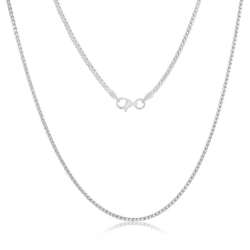 Timeless Elegance Now At Special Discounts Franco Chain 1.5mm Sterling Silver or Gold Plated Over Sterling Silver 22" Necklace
