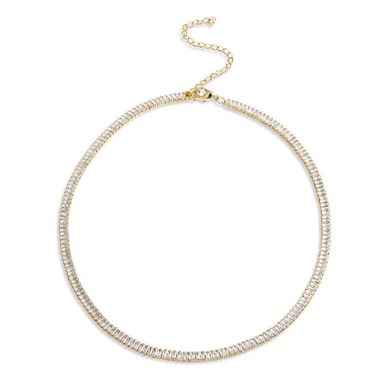 Elegant Jewelry Styles At Budget-Friendly Prices Gold Baguette Chocker