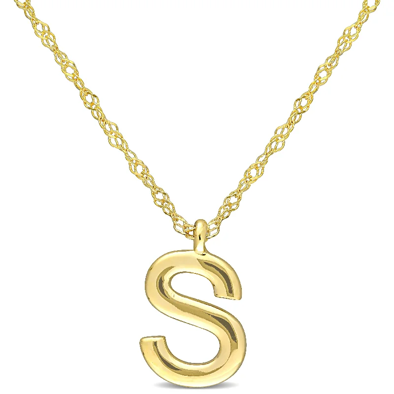 The Biggest Jewelry Sale Of The Year Is Here Mimi & Max Initial "S" Pendant w/ Chain in 14k Yellow Gold The Biggest Jewelry Sale Of The Year Is Here Mimi & Max Initial "S" Pendant w/ Chain in 14k Yellow Gold