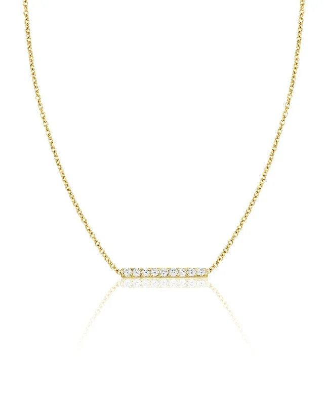 Elegant Jewelry At Unbeatable Offers – Shop Before It's Gone Mini Diamond Bar Necklace Yellow Gold