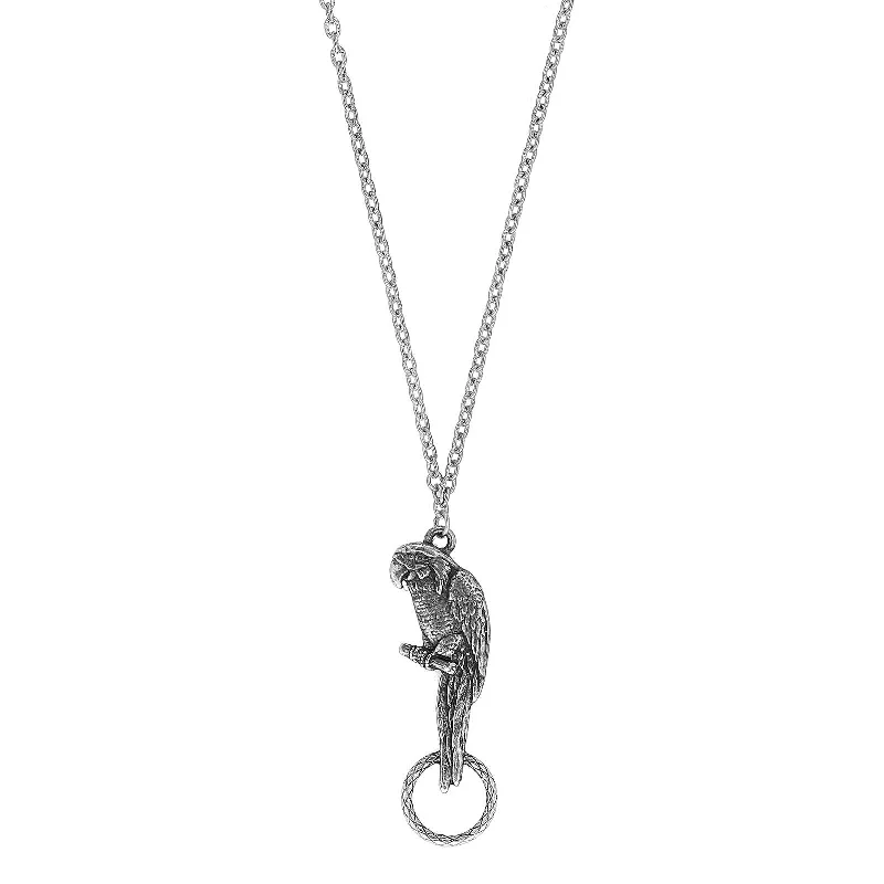 Jewelry Clearance – Final Chance To Save Big 1928 Jewelry® Pewter Parrot Eyeglass Holder 28"