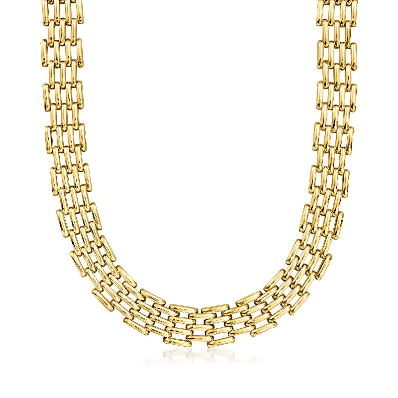 Huge Savings On Timeless Jewelry Collections Ross-Simons 14kt Yellow Gold Panther-Link Necklace